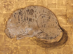 空襲を免れた高貴な猫の「ふすま絵」　名古屋城本丸で公開展示