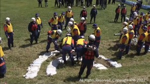 梅雨や台風による水害に備え仙台市が水防訓練　堤防決壊を防止する手順などを確認
