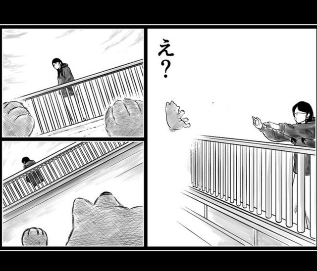 川から落とされて捨てられるケン（夢窓かずみさん提供）