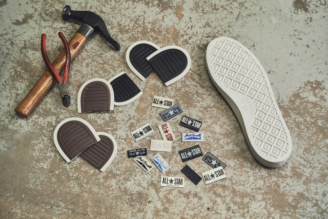 ソールパーツ、ヒールラベル、カップソールなどのリペアパーツ類