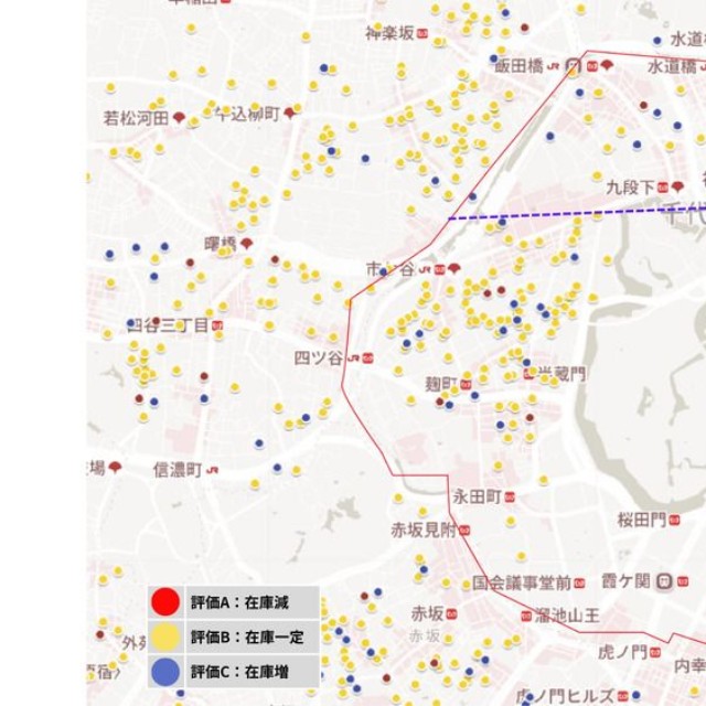 千代田区の在庫推移（出典：福嶋総研）