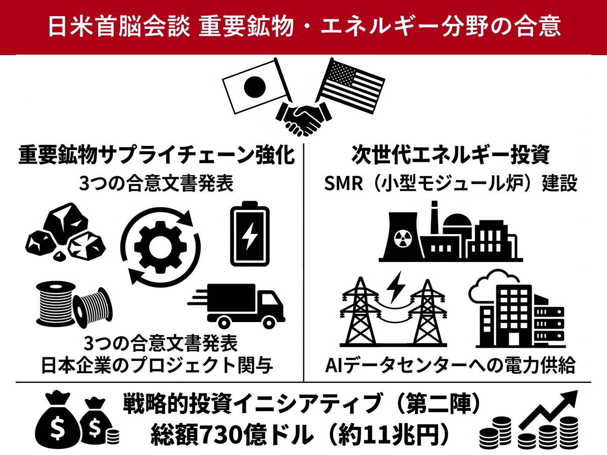 日米首脳会談、日米重要鉱物プロジェクト協力の一覧公表 SMRの建設も
