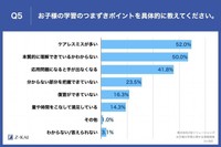 学習のつまずきポイントを具体的に教えてください（提供画像）