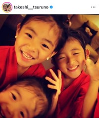 子どもの頃の娘3人（つるの剛士公式インスタグラムより）