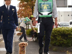 愛犬と散歩をしながら地域の見守り　有志がボランティア団体