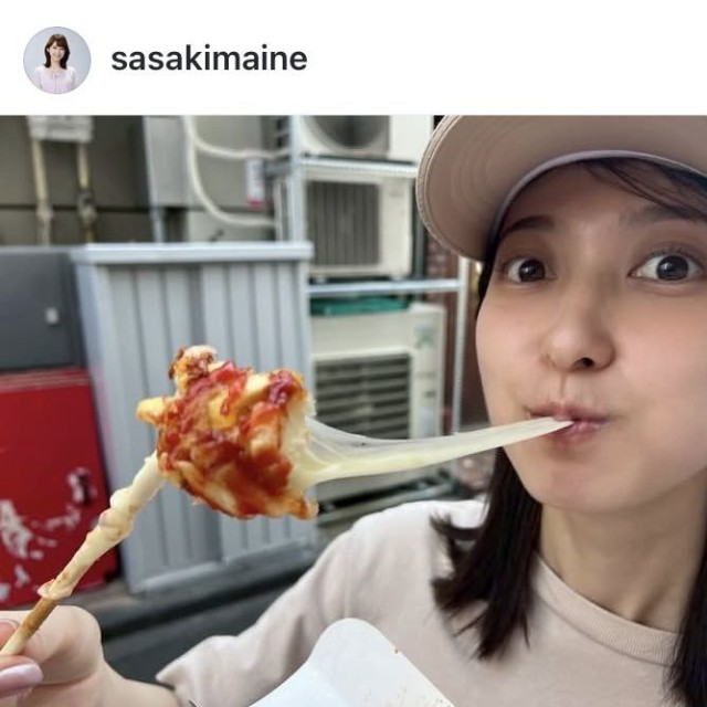佐々木舞音アナウンサーのインスタグラム＠sasakimaineより