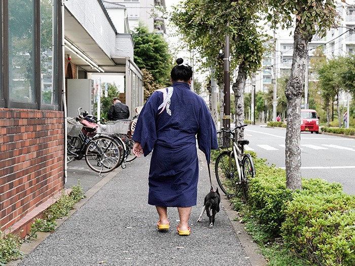 この日の散歩は鈴木さんと。大通り周辺をゆっくり歩いた