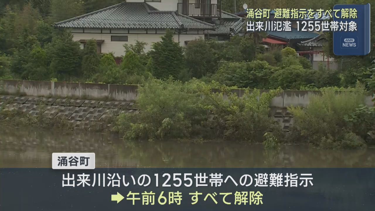 大雨で出来川が氾濫　宮城・涌谷町の避難指示は３日午前６時に全て解除