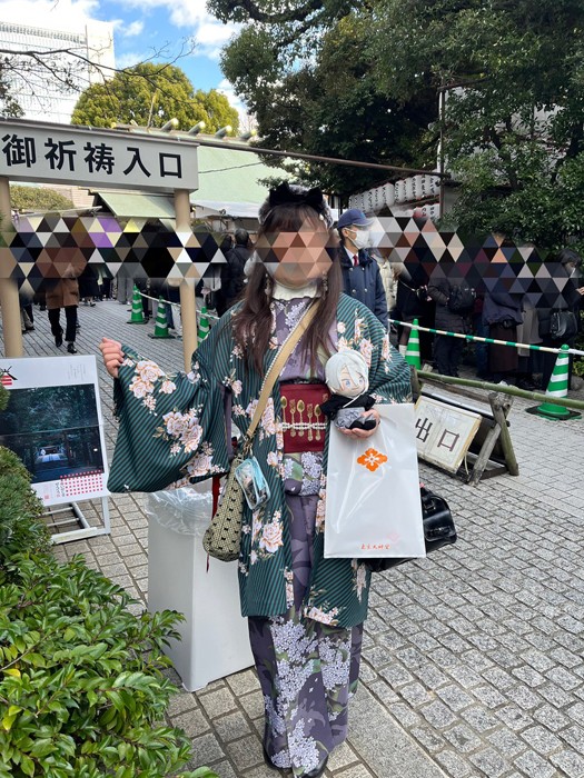 2026年の初詣はこちらの着物で（提供：水琴（りづきけいと）さん）