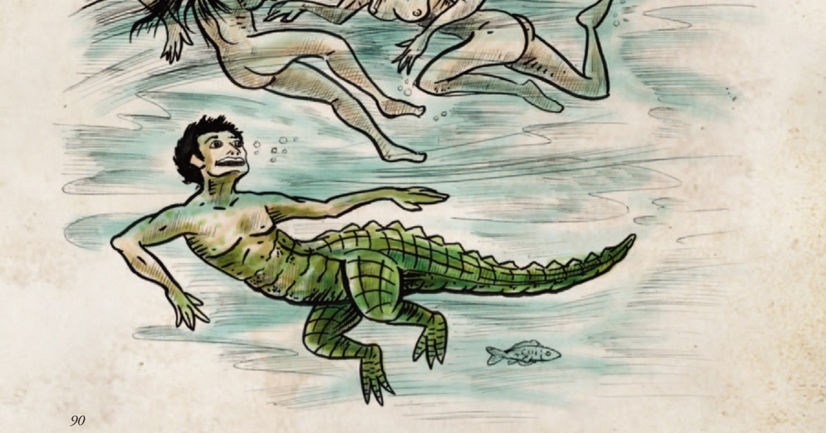 吸血宇宙人 に デバガメするワニ男 ちょっぴりエログロ 魅惑の 南米妖怪図鑑 好書好日