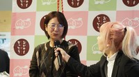 「500万人目」となった清水知子さん（岡山市出身）