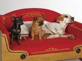 愛犬家セレブ向け？　犬用の高級ベッドとバッグが日本上陸