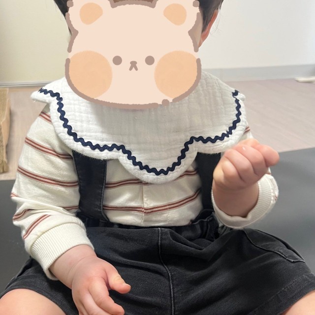 初めて息子さんの髪をカット！夫からは「金太郎」と言われたそう…／白湯さん（@NhLxj）提供