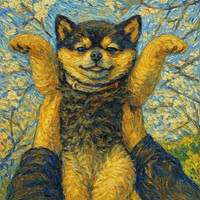 飼い主さんAIで作成したたろ吉ちゃんの絵（画像提供：たろ吉(メスのポメ)の飼い主さん）