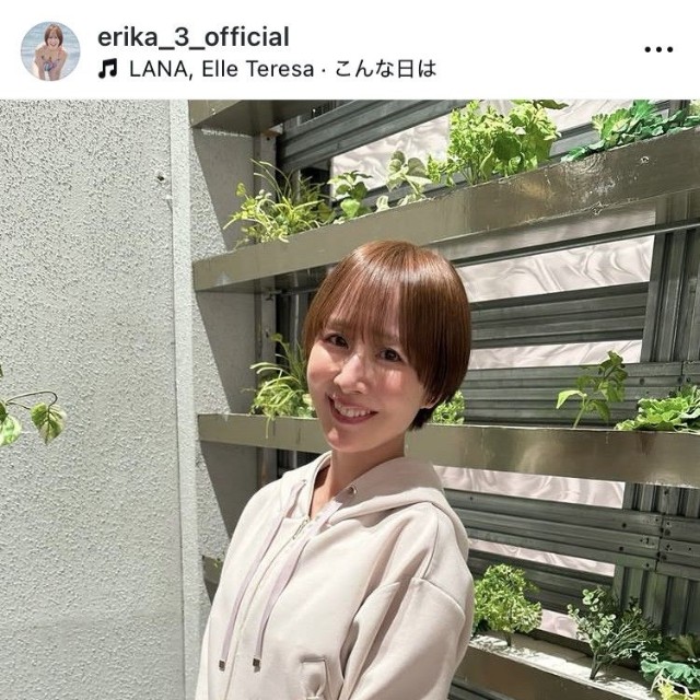 山川恵里佳インスタグラム＠erika_3_officialより