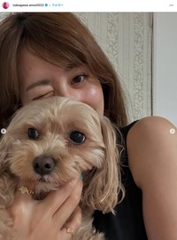 中川安奈さん、愛犬とツーショット（本人のインスタグラムから）