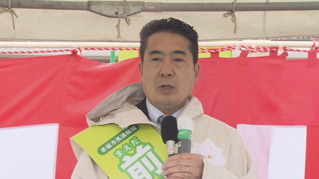 赤磐市長選に立候補した前田正之さん（無・新）