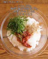 夏バテ防止に最強な梅と大葉のコンビ、ゴマの風味もアクセントに！（提供：rinaさん）