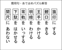 慣用句あてはめパズル解答