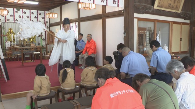 子どもの水難事故の防止を願い安全祈願祭　注意呼び掛ける看板も設置　香川・綾川町