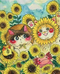 実家猫をモチーフにした作品