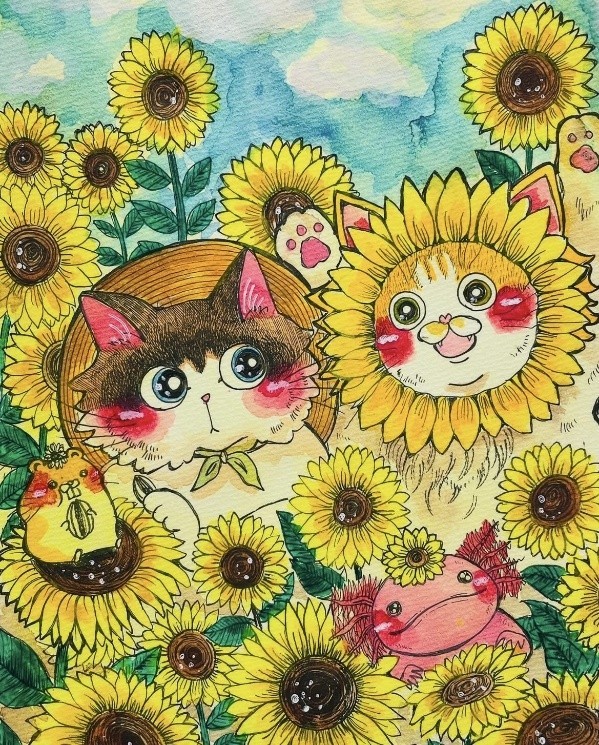 実家猫をモチーフにした作品