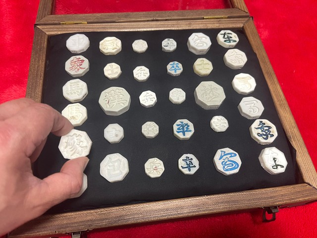 海岸で拾い集めたチャンギの駒。色落ちやサイズも一つひとつ異なる／Dennyさん（@De2_trash_rush）提供