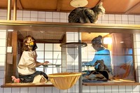 ねこ旅籠ワーク。気を抜くと仕事に集中できないかも？