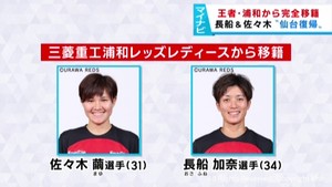 マイナビ仙台レディース　長船加奈選手と佐々木繭選手が復帰