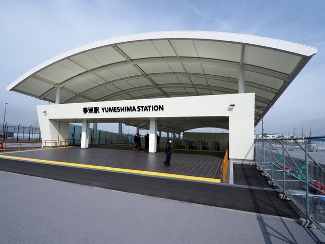 万博開幕前のOsaka Metro夢洲駅