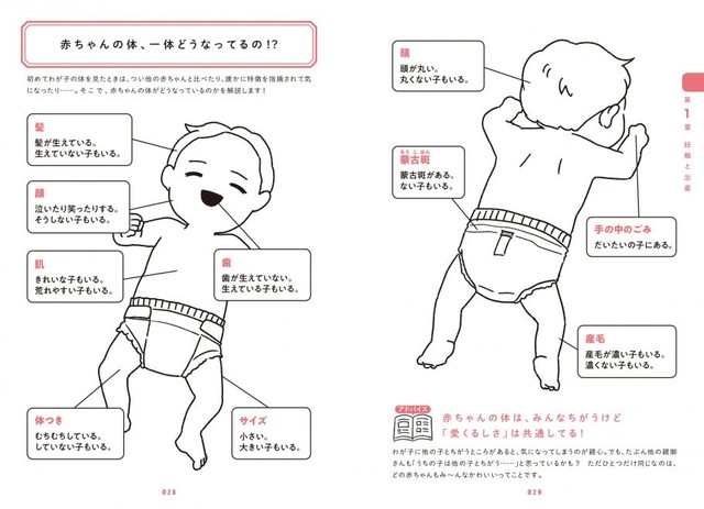 一人ひとり違う、でもかわいいは共通！赤ちゃんのからだ。（画像提供：白泉社）