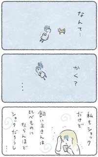 【漫画】『snsでペットの訃報を知った時の私』4（キリさん提供）