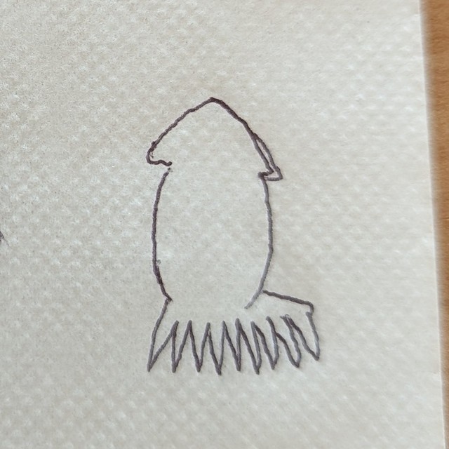 計画性のないイカの絵（提供：いかいかよしかさん）