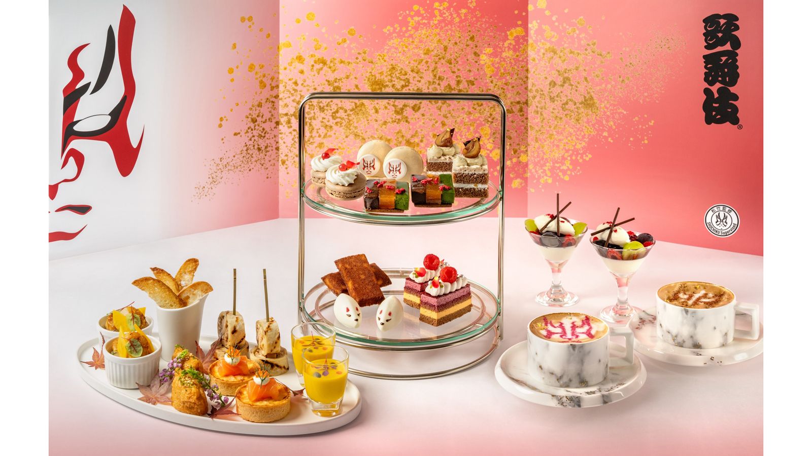 “歌舞伎”がテーマのアフタヌーンティー。<br>「メルキュール東京日比谷」で開催中