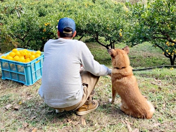 パパに寄り添うテツくん（画像提供：ゆずのなかさん）