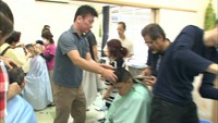 理容ボランティアの日　岡山市の福祉施設で出張散髪