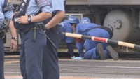 事故があった踏切　岡山・北区　17日午前11時ごろ