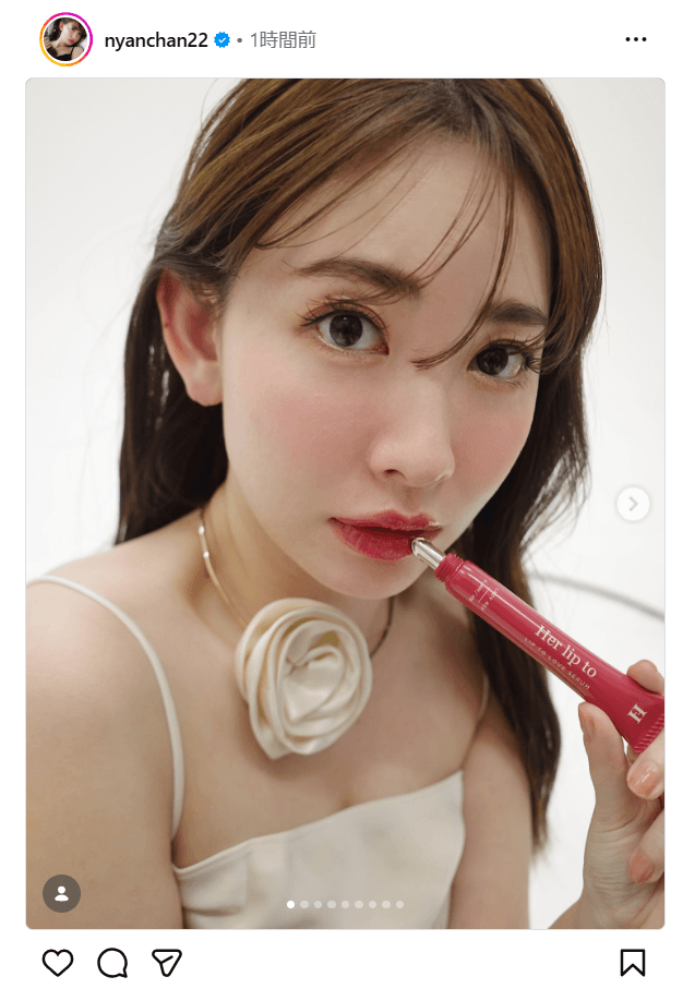 小嶋陽菜のインスタグラム（＠nyanchan22）より