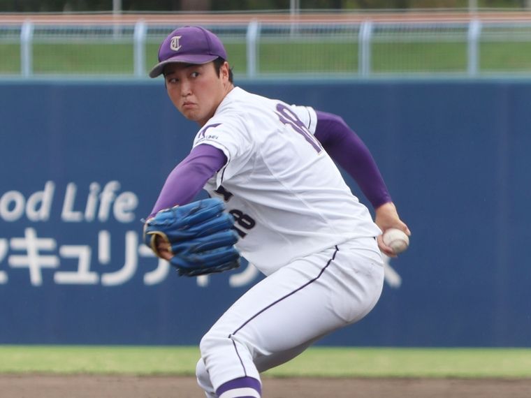 野球 - 天理大・長尾渉佑 サイドスロー転向から2年、あの時の覚悟を
