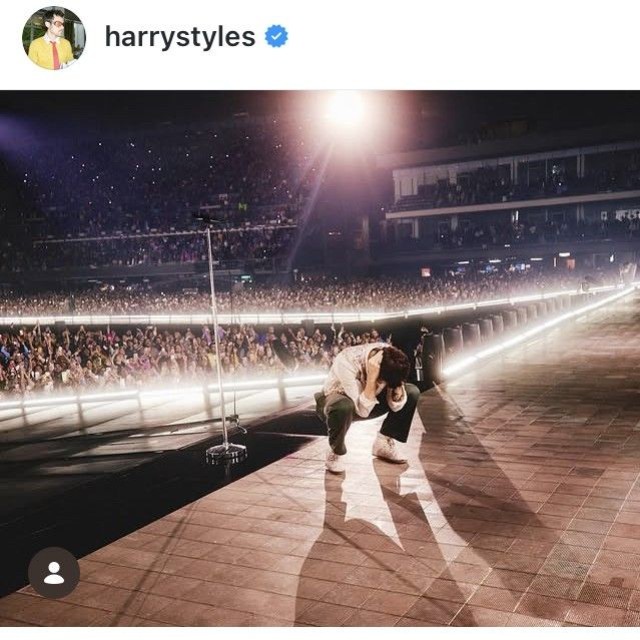 ハリー・スタイルズのインスタグラム＠harrystylesより