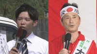 井原市長選に立候補している2人