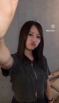 ものまねメイク前の清川さん／清川真歩さん（@m19_peach）提供