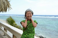 クック諸島に移り住んで20年になるダニエル・香奈さん＝2022年6月22日、クック諸島ラロトンガ島、荒ちひろ撮影