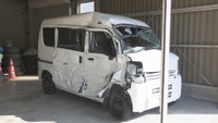 衝突した軽ワゴン車　琴平警察署