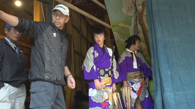 中山農村歌舞伎のリハーサル　春日神社　香川県小豆島町　4日