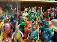 なべやかんがコレクションした〝怪獣ソフビ〟＝都内の自宅