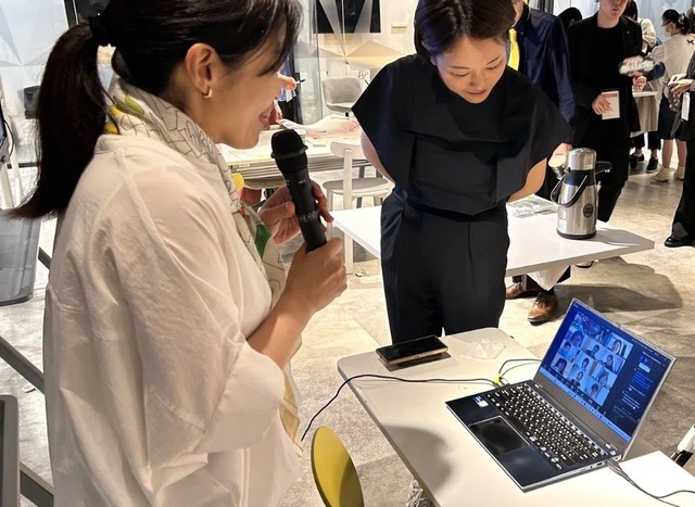 イベント開催日、オンラインでの参加者と交流する立石さん