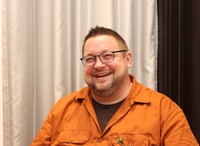 マーベル・コミックス編集長のC.B.セブルスキー氏（2023年5月4日、大阪市内で撮影）