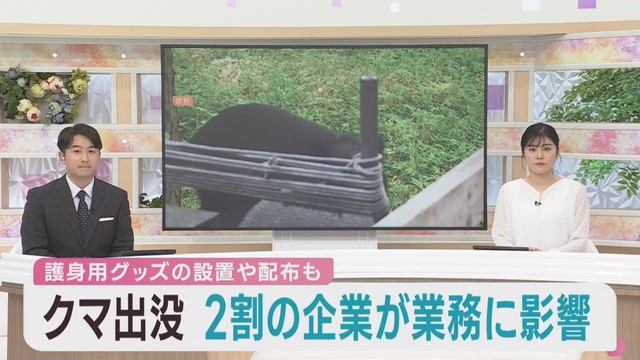 クマの出没　東北地方で８５社が業務に影響