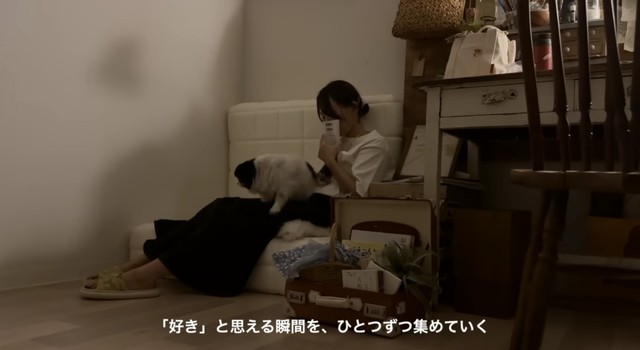 愛犬の小雪ちゃんと過ごす時間はかけがえのないひとときだそう／こよみさん提供